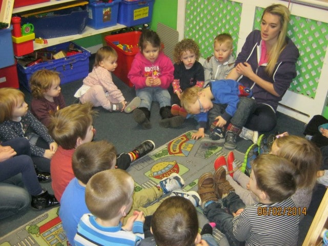 Learning through group play and story times.